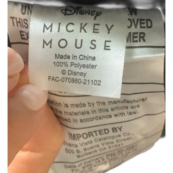 Disney Mickey Mouse Head Plush Pillow Black & White 13" Stuffed Home Decor - Picture 4 of 5